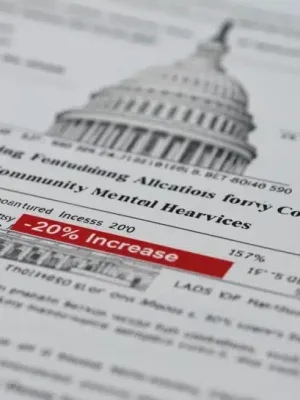 Congressional document showing increased federal funding for mental health services.