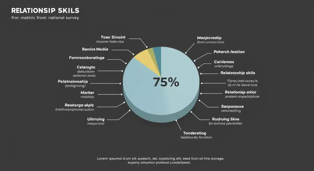 Infographic showing 75% of Americans prioritize relationship building skills in education.